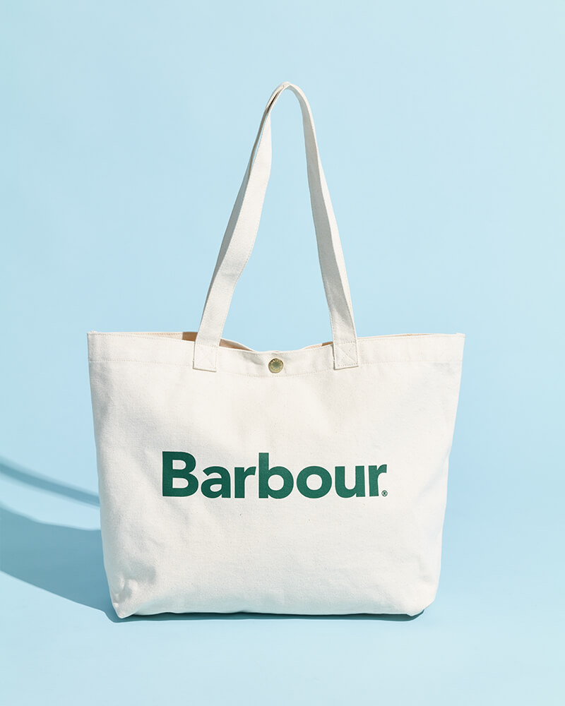 Barbour ロゴ トートバッグ