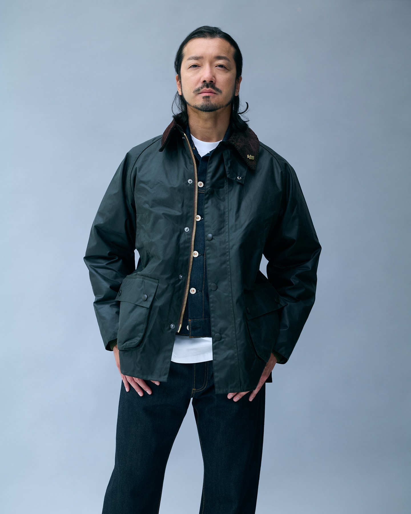 Bedale Wax Jacketの着用イメージ