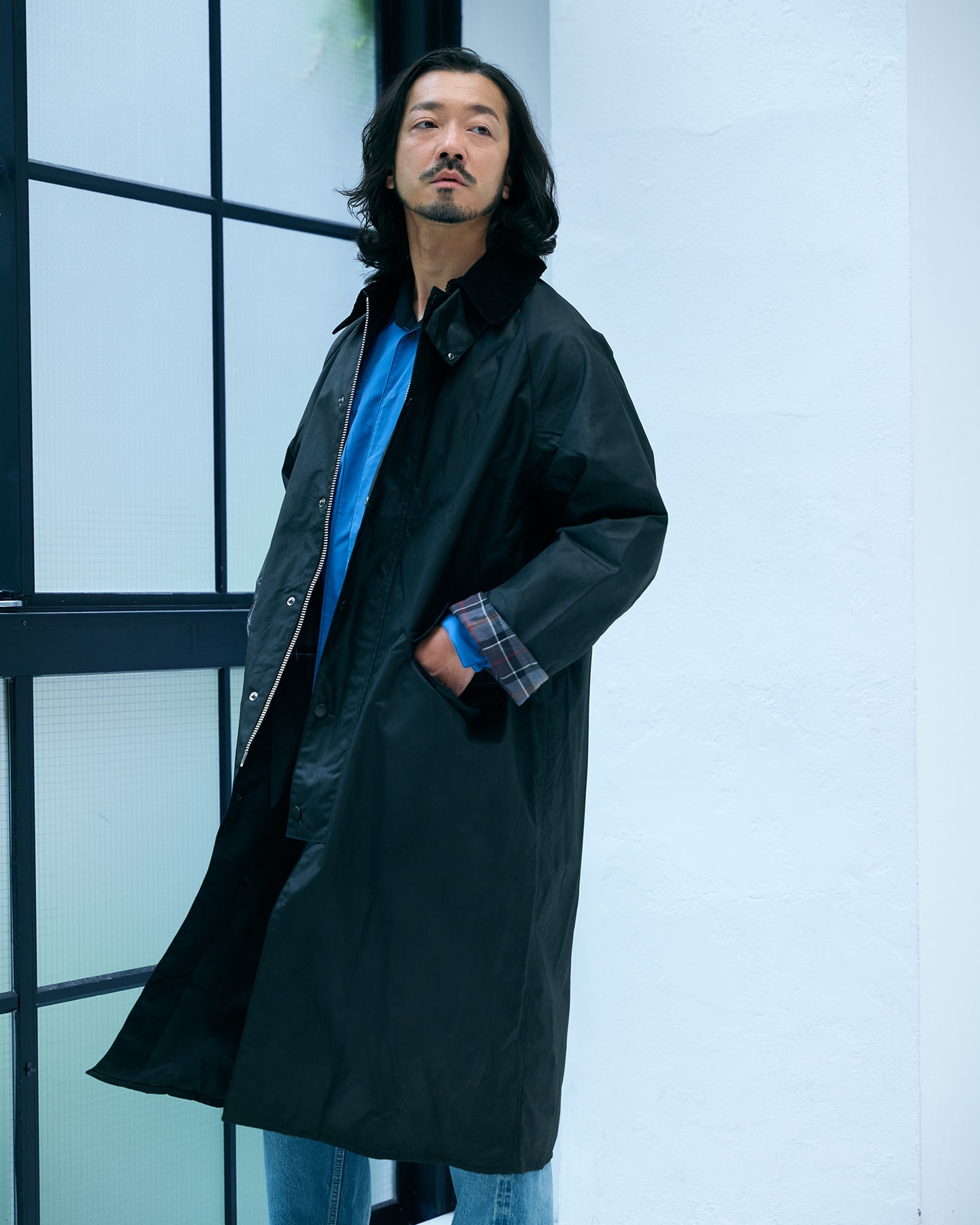 Burghley Wax Coatの着用イメージ