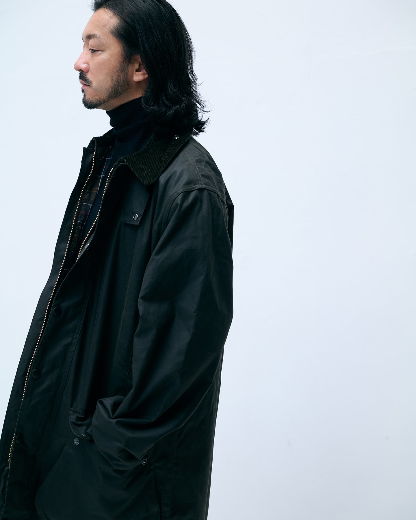 Northumbria Wax Jacketの着用イメージ