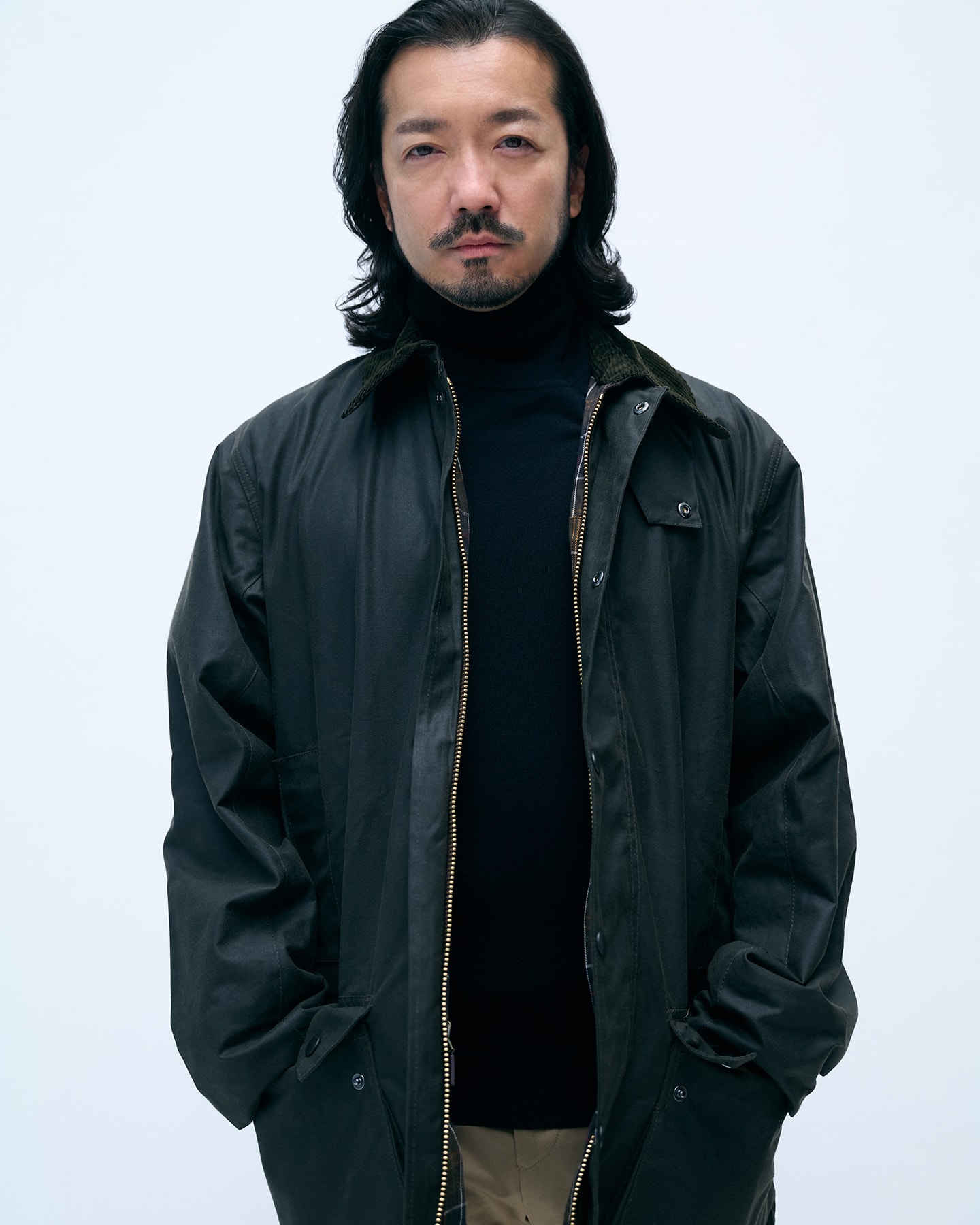 Northumbria Wax Jacketの着用イメージ