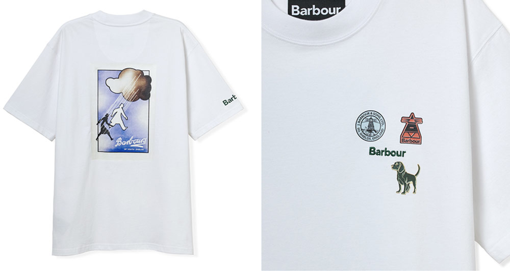 バブアーオリジナルデザインのtシャツ