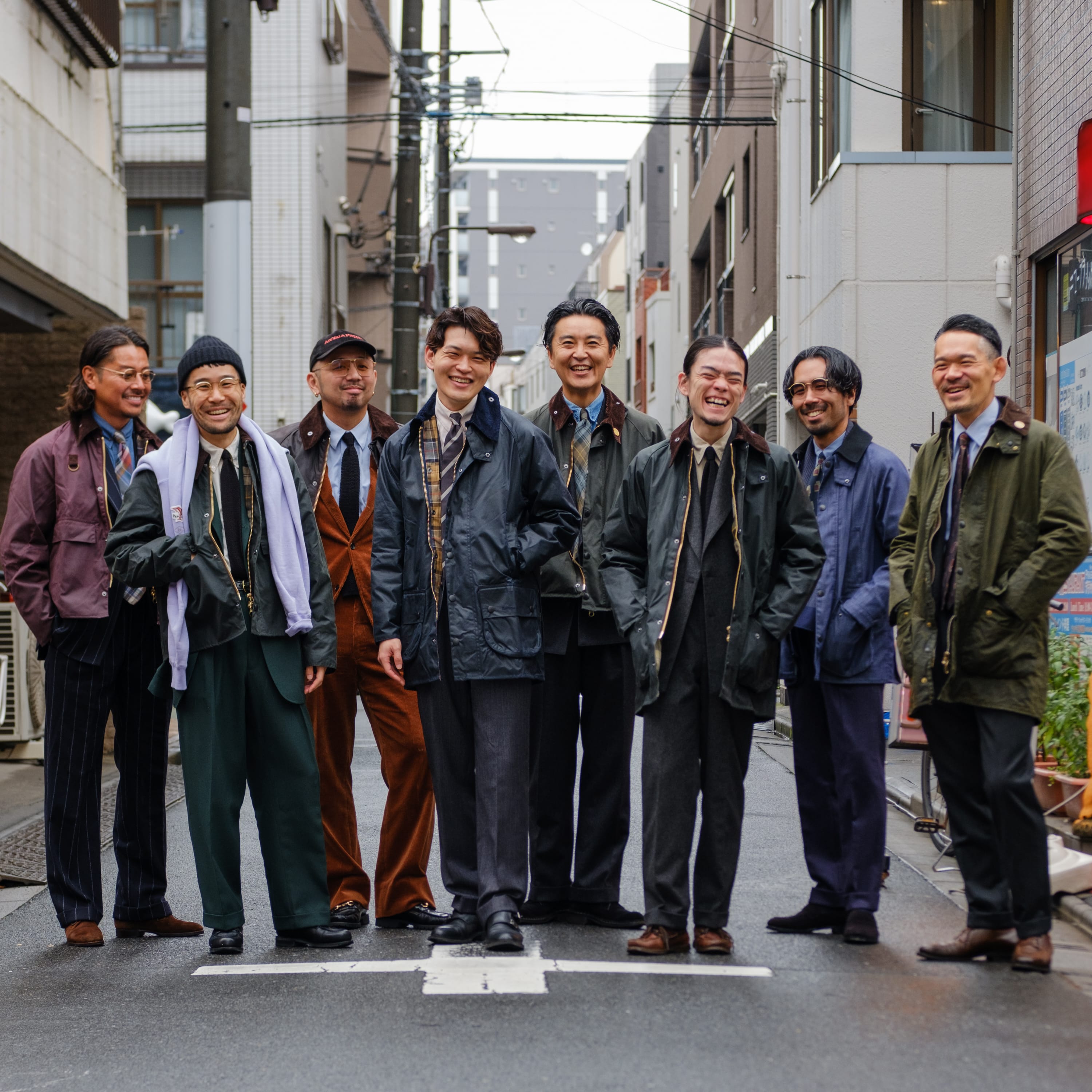 背広散歩 × Barbour